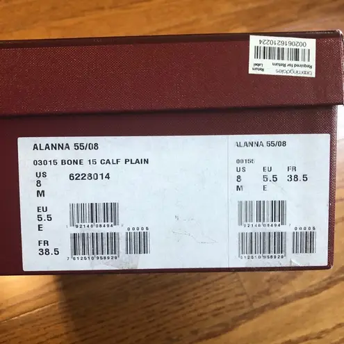 BALLY ALANNA Leather Ankle Boots in Bone White Women’s Size 8