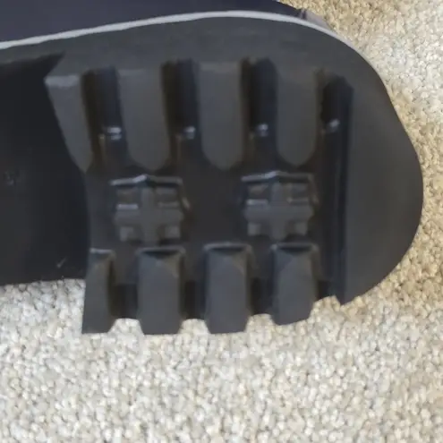 M. GEMÍ ELSA NAVY BLUE CROC CHUNKY LEATHER LOAFERS WOMEN'S SZ 11 ( EU 42)