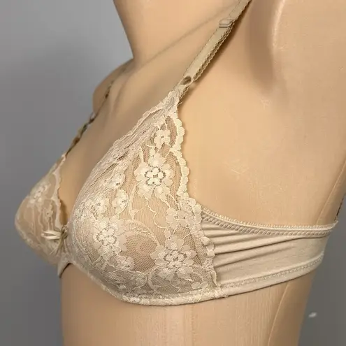 Maidenform Vintage NEW NOS Donald Brooks For Bra Sheer Lace 32B Nipple Cover