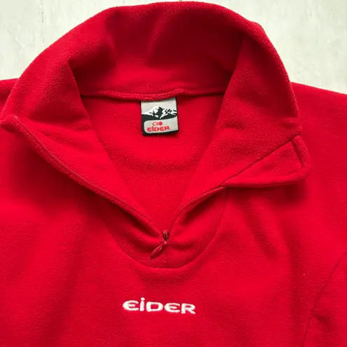 Eider Fleece Jacket Quarter Zip Women’s 40 Red Ski Outdoors Full Zip Mock Neck Size M
