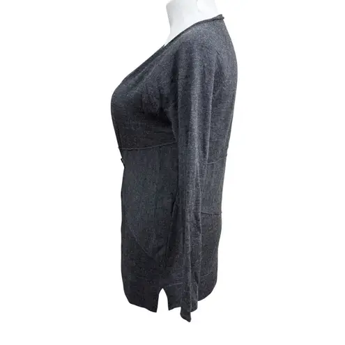 Ellen Tracy Merino Wool Gray Belted Cardigan Sweater Women’s L