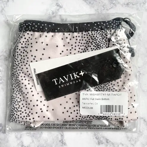 Tavik swim New Tavik Tapioca Percy Dot Print Antic Bikini Bottom Cream Black
