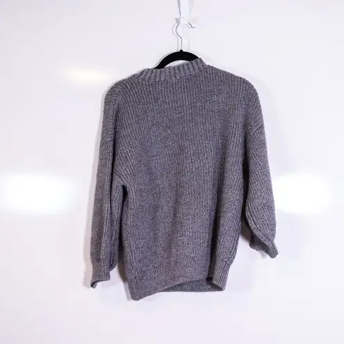 3.1 Phillip Lim Wool Mohair Blend Knit Stretch Crew Neck Boxy Pullover Sweater