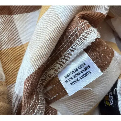 Big Bud Press Work Shorts in Brown & Tan Check Size XXS