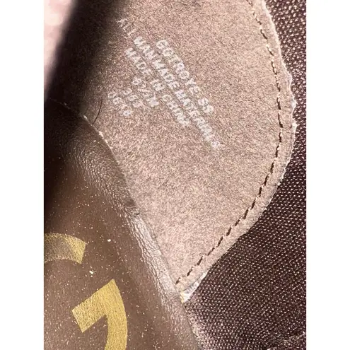 G by Guess Bootie Womens 6.5 Heel Side Zip Ankle Boots Brown Faux Leather