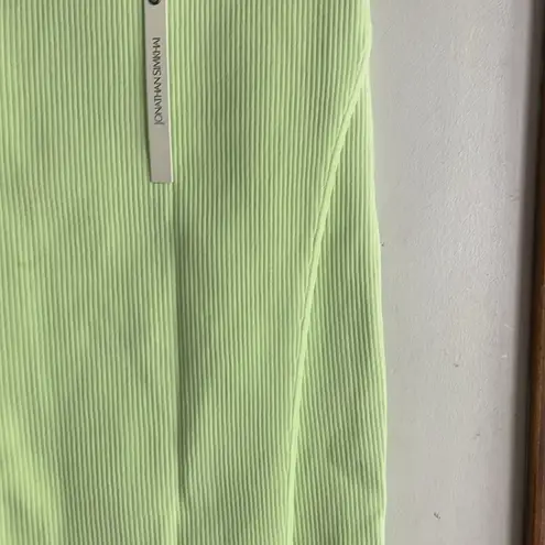 Jonathan Simkhai Jolene Faux Wrap Knit Skirt in Pear Green