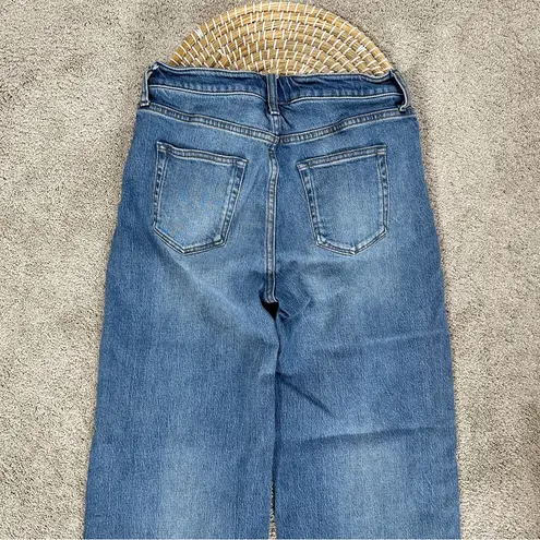 Quince Organic Cotton Comfort Stretch High Rise Crop Wide Leg Jeans Size 29