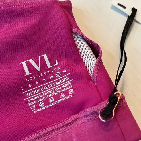 IVL Collective Sports Bra Festival Fuchsia Pink Keyhole Bra Sz 12 (L) NWT Barbie