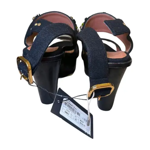 Marni New Embellished Platform Sandals, size 39 Black