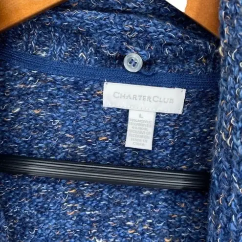 Charter Club Women’s Chunky Heathered Wool Blend Cardigan Sweater and Scarf