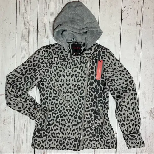 Yoki Leopard Print Hooded Short Wool-Blend
Moto Jacket