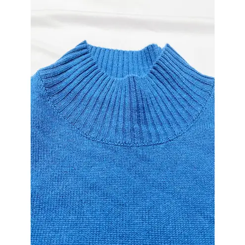 Rails Sasha Delft Blue Wool Cashmere Blend Mock Neck Knit Oversized Sweater XL - Image 4
