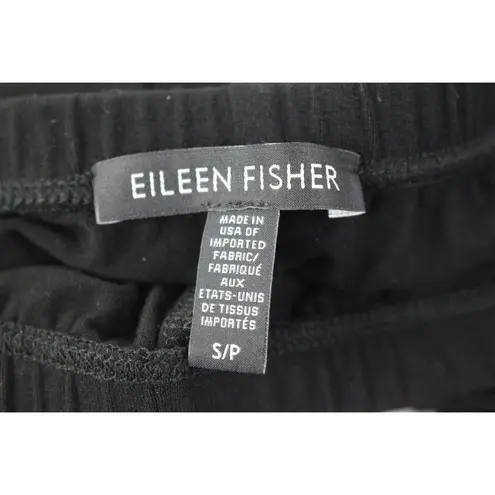 Eileen Fisher  Women's Size S/P Knit Skinny Leggings Mid Rise Pull On Solid Black