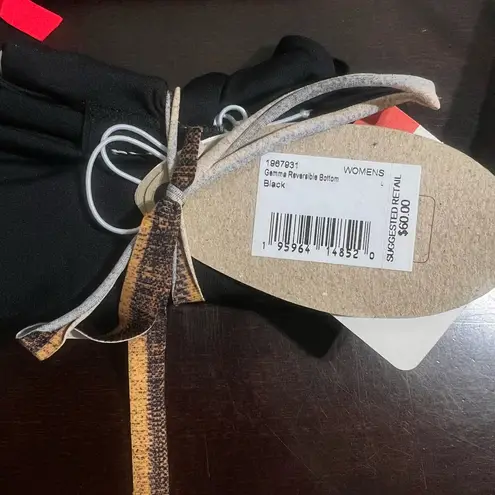 prAna NWT Gemma Reversible Bikini Bottom Solid Black Size Large