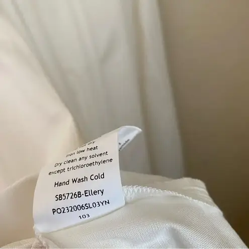 House Of CB  'Ellery' Linen‎ Puff Sleeve Sundress midi white NWOT M