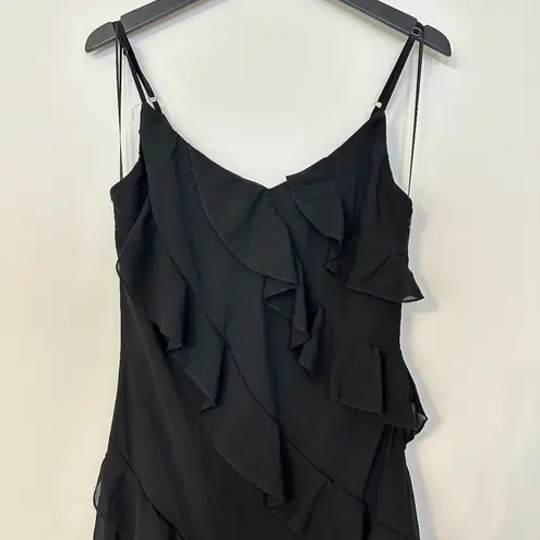 Petal and Pup Ciao Ruffle Chiffon Gown in Black Size X-Large