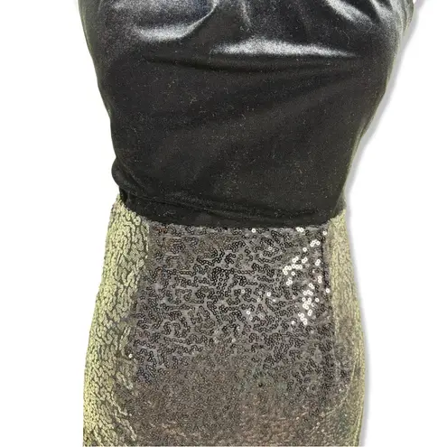 ⭐️SEXY Sequin Halter Dress with Metal Chain Fringe Black