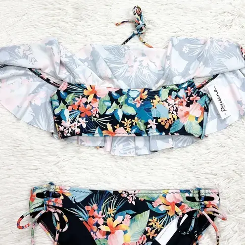 Raisin's Coconut Grove Black Tropical Bikini Size Medium