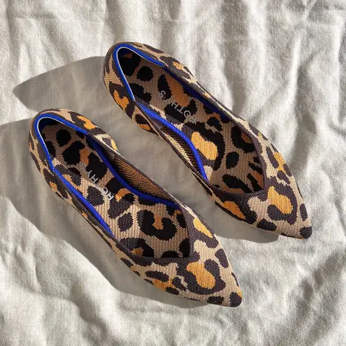 Rothy's Rothy’s The Point Big Cat Leopard Print Flat Shoes Women’s Size 8.5