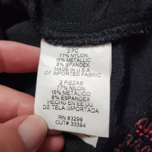 Vintag Jump Apparel 90s Red & Black Metallic Chain Link Tank Size Small