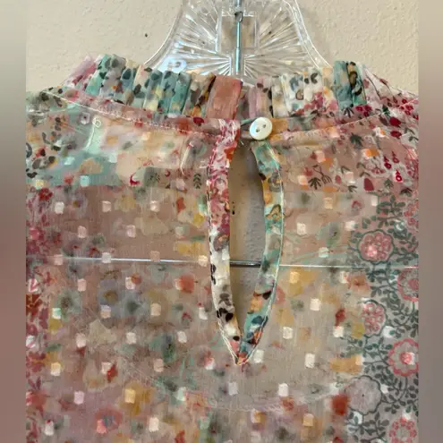 World Market Boho Patchwork Blouse L/XL India Pink Size L