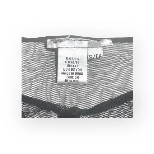 Papillon Blanc ❀ 20’s Flower Sequin Mesh Gatsby Flapper Cape Shrug ❀ Black ❀ S