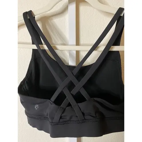 EUC Lululemon Energy Bra Black Sz 6