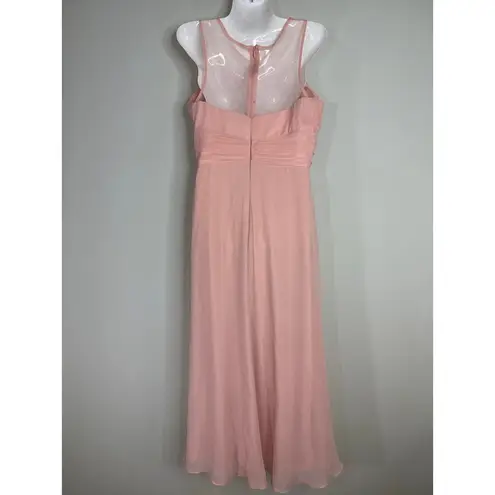 Ever Pretty Women's Empire Waist Peach Midi Dress Sz.6