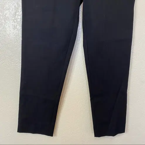 DKNY  Faux Leather Trim Straight Dress Pants 12 NWT