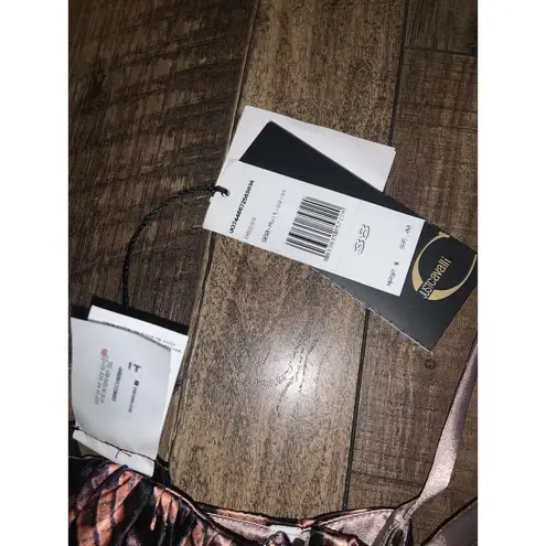 Roberto Cavalli Silk Logo Corset Cavalli Dress Nwt designer luxury evening fall party formal