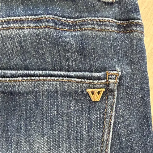 Wit & Wisdom Skinny Jeans Raw Hem with ankle slits Dark Wash Size 8 Blue