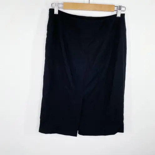 Alfani Solid Black Side Zip Stretch Pencil Skirt Women's Size 2