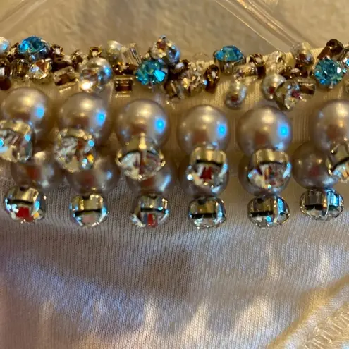 3.1 Phillip Lim Phoenix White Tank Embellished Beaded Jeweled Collar Size XS