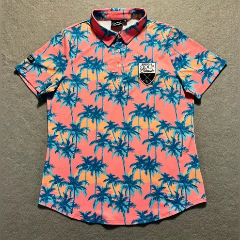 Sunday Swagger x ESPN Golf Classic Polo Shirt Women’s Medium Pink Palm Tree