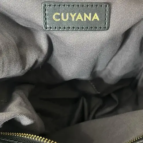 Cuyana Le Sud Weekender Bag Large Navy Canvas Black Leather Travel Tote Blue