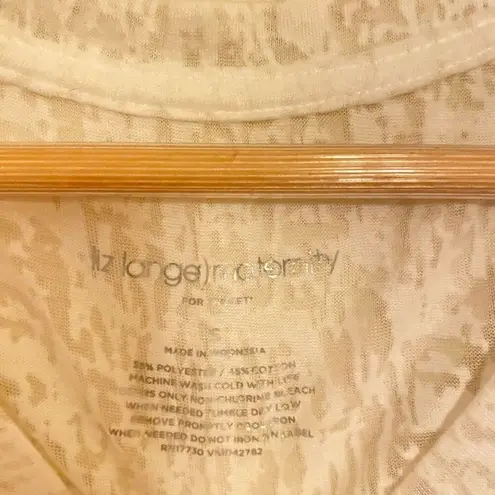 Liz Lange maternity for target small sheer white short sleeve blouse