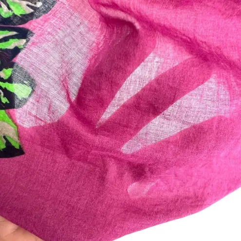 Soft Surroundings Bouquet of Roses Floral Short Sleeve Tunic Purple Size Small