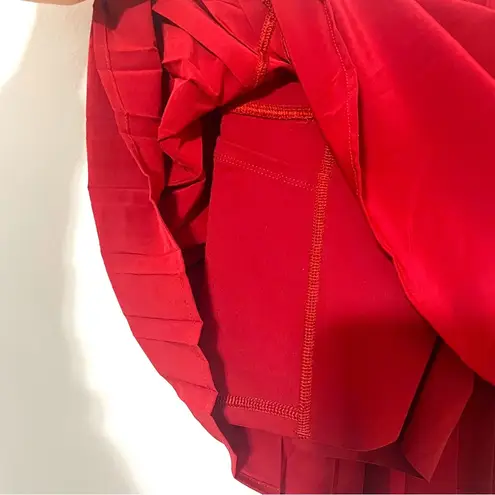 Spanx NWOT • get moving pleated skirt in rich red sz XS