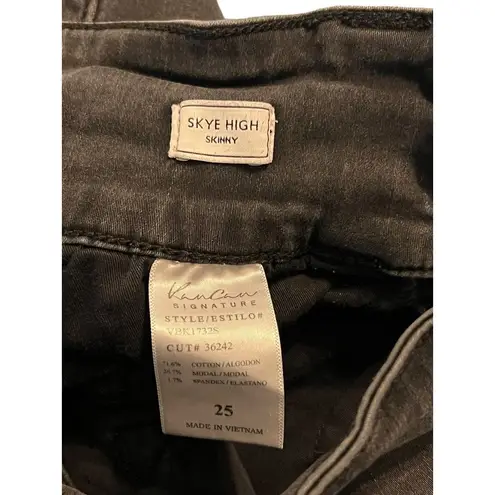 Kancan Signature Skye High Skinny Black Jeans 3 Button Waist Size 25 READ