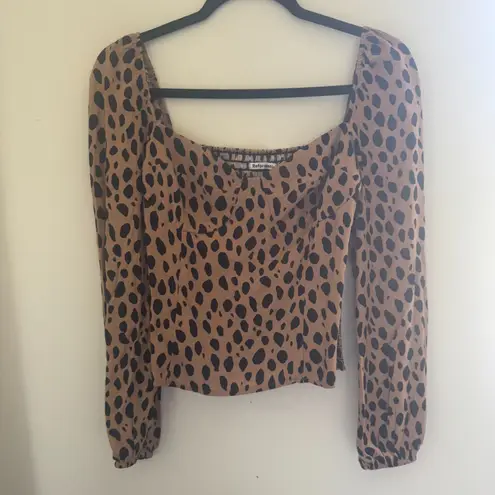 Reformation  Reign Animal Print Top