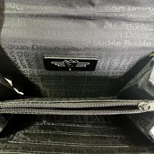 Women's Fold over Wallet Rectangle Nightmare Before Christmas Jacks Bat Bowtie Black