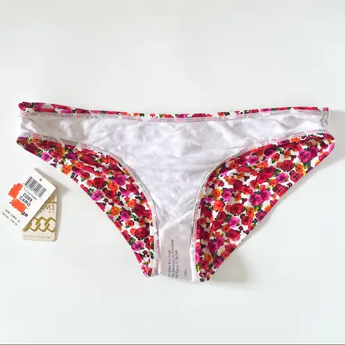 Swim Systems Tri Cinch Hipster Bikini Bottom NWT XL Roses Floral Pink Red Yellow