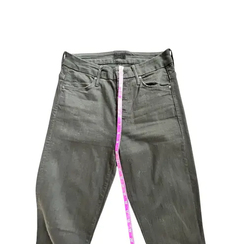 MOTHER The Pixie Not Guilty Black Button Fly High Rise Skinny Jeans Size 26