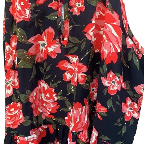 Xhilaration  medium red and black floral dress, NWT