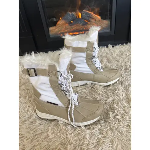 Womens Snow Boots Fur Lined Insulated Waterproof Winter Warm Sienna Size 6 Tan