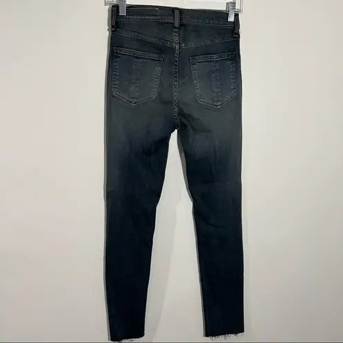 Rag and Bone  High Rise Ankle Skinny w/ Raw Hem Distressed In Alec Wash Size‎ 24 thumbnail 7