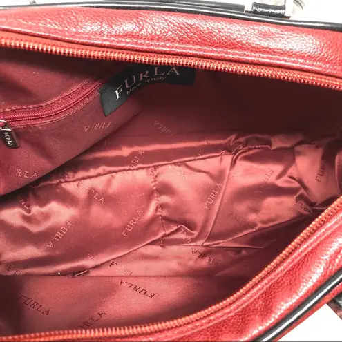 Furla brick red bowler bag, made in Italy