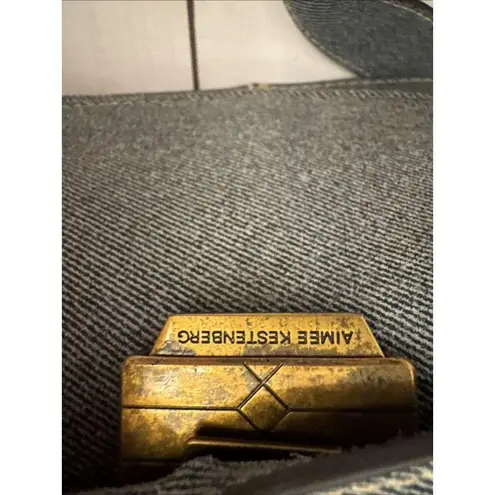 Aimee Kestenberg Denim Blue Backpack With Top Handle 10.5”x10”x4” EUC