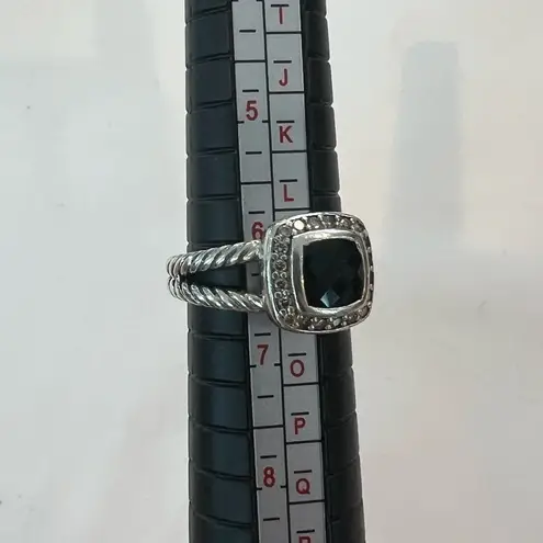 David Yurman  Black Onyx and Diamonds Petite Albion Cable Ring