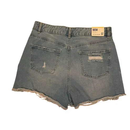 Women's Distressed High Rise Denim Shorts Blue Size 7 Casual